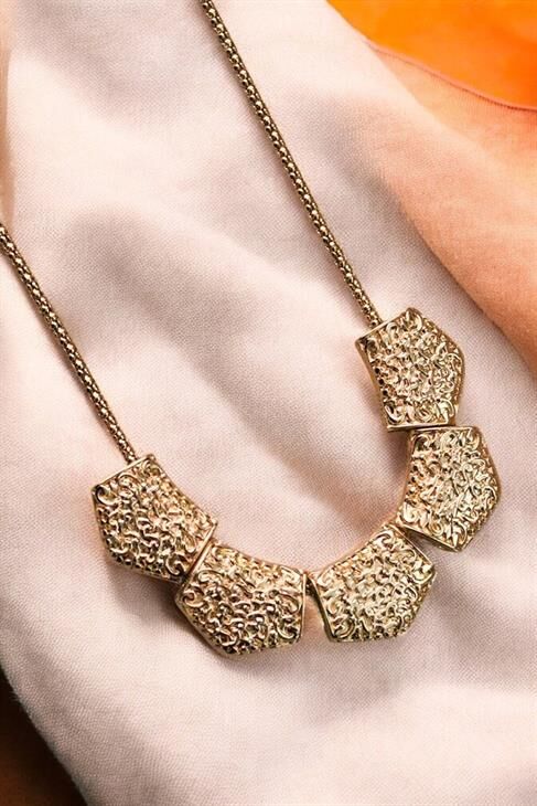 Özel Tasarımlı Kalın Yılan Zincirli Gerdanlık Kolye