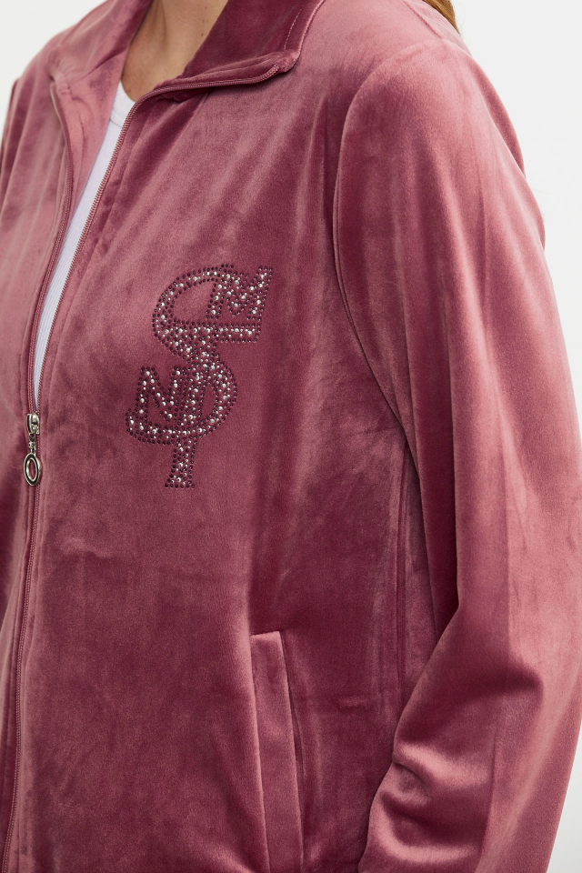 Sementa 76387 Fermuarlı Kadife Tunik Eşofman Takım