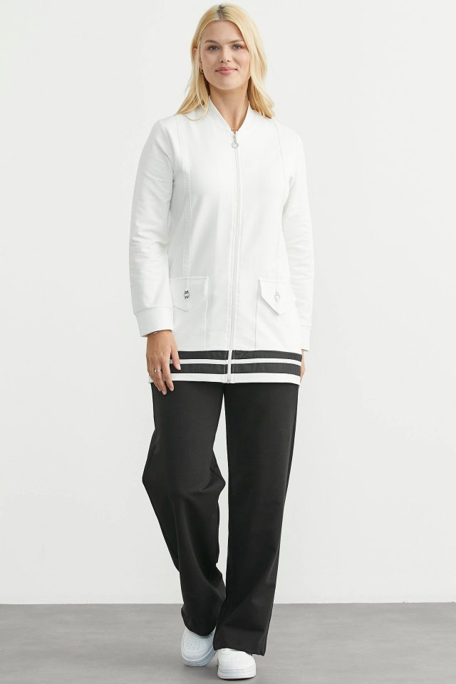 Sementa 76511 Tam Fermuarlı Tunik Eşofman Takım