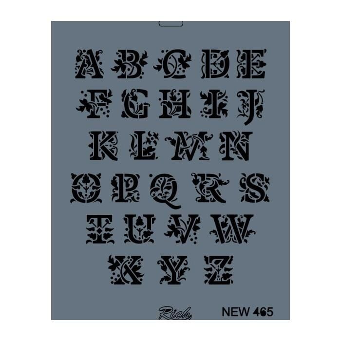 Rich New Seri N465 Stencil 35X25 Cm