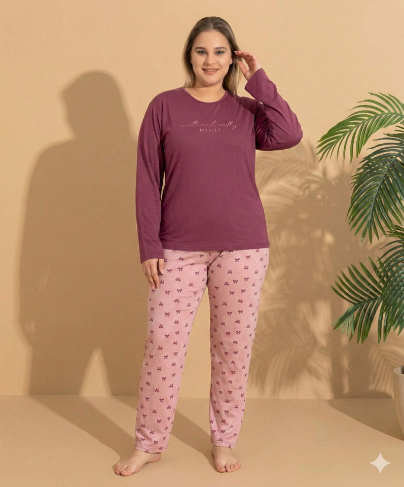 Boyraz ML-01145 Kadın Battal Pijama Takımı