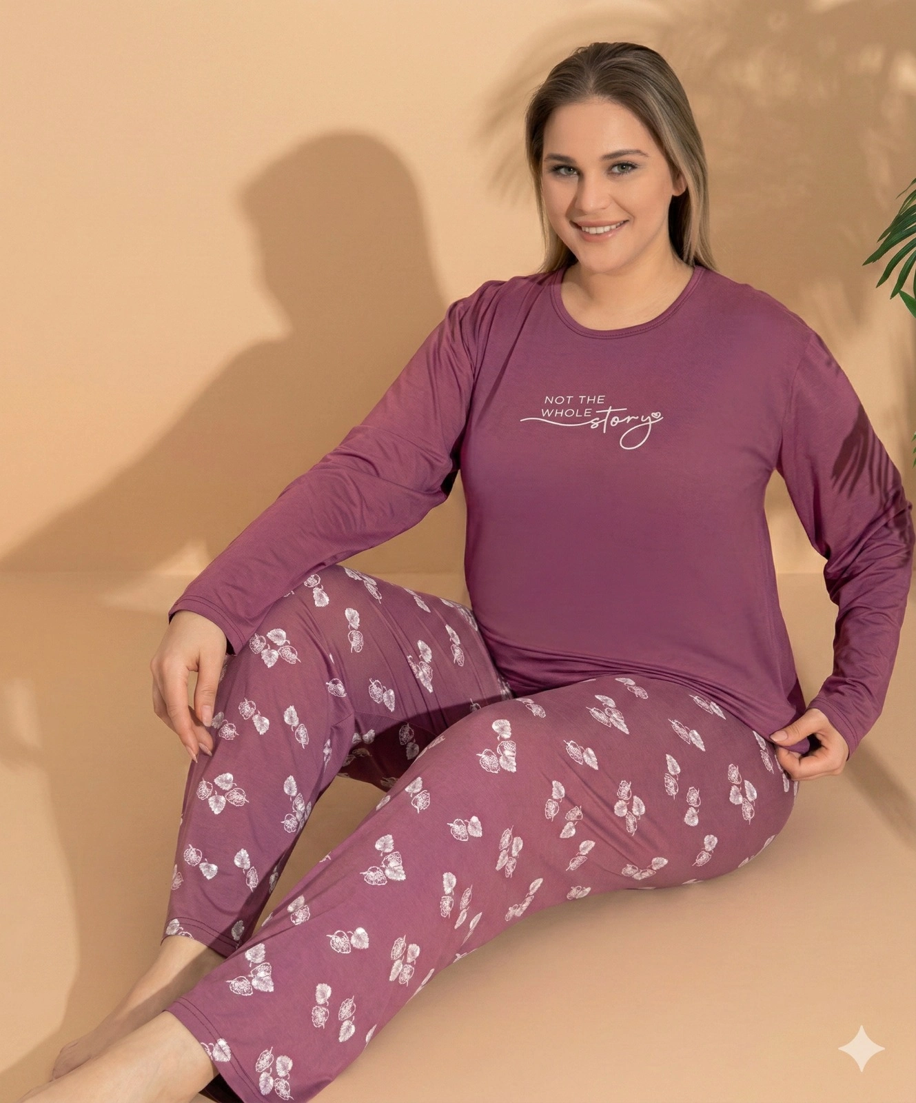 Boyraz ML-01244 Kadın Battal Pijama Takımı