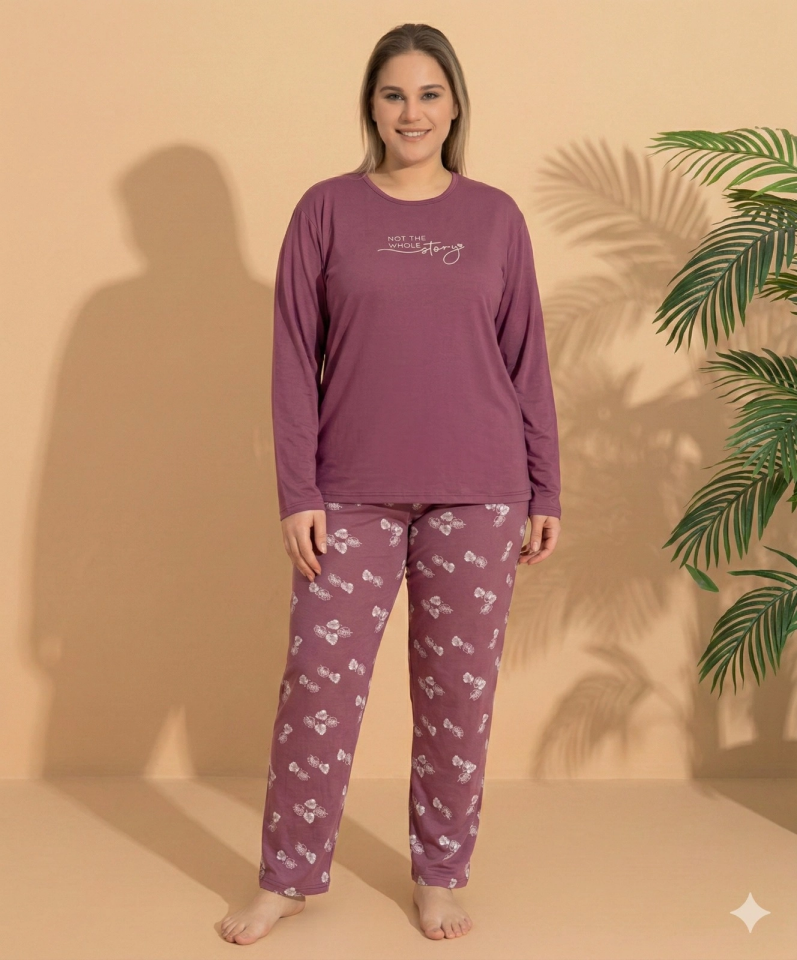 Boyraz ML-01244 Kadın Battal Pijama Takımı