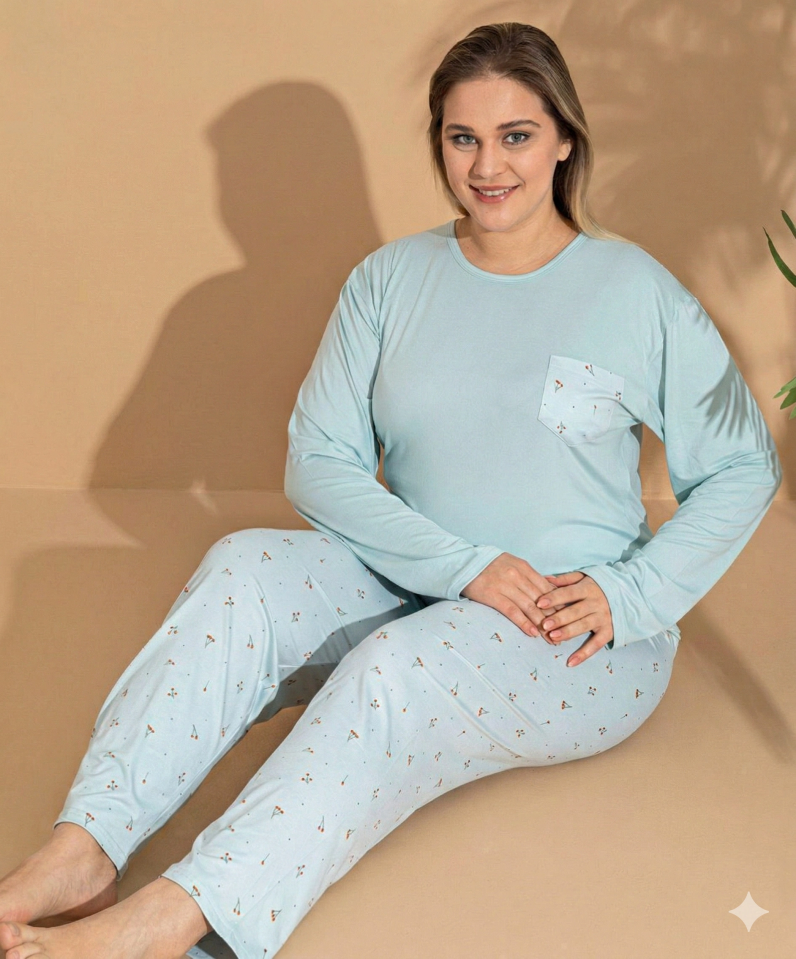 Boyraz ML-01096 Kadın Battal Pijama Takımı