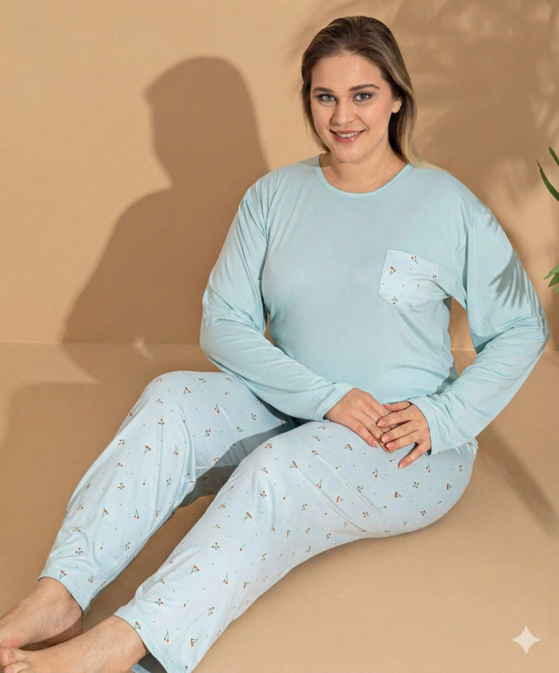 Boyraz ML-01096 Kadın Battal Pijama Takımı