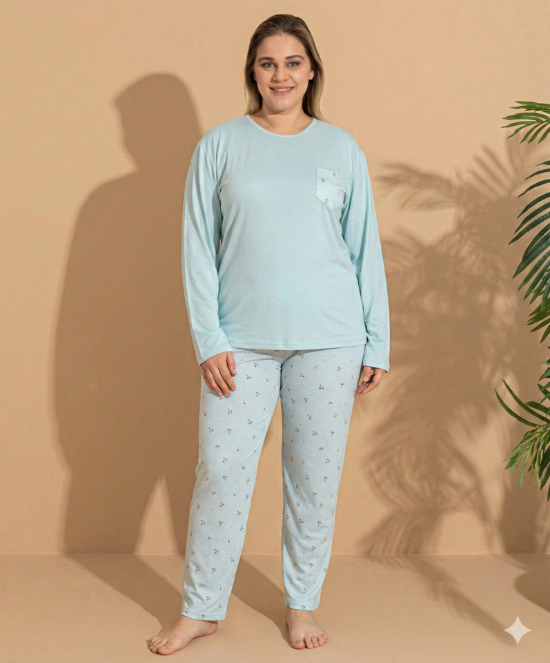 Boyraz ML-01096 Kadın Battal Pijama Takımı