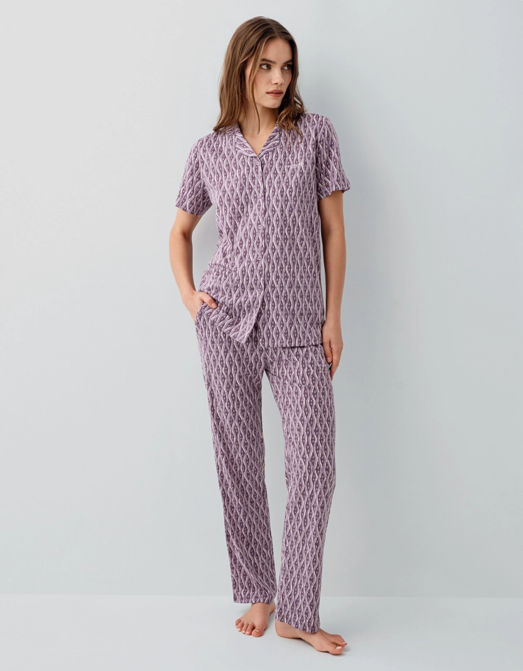 Pierre Cardin 9184-S Kadın Gömlek Pijama Takım