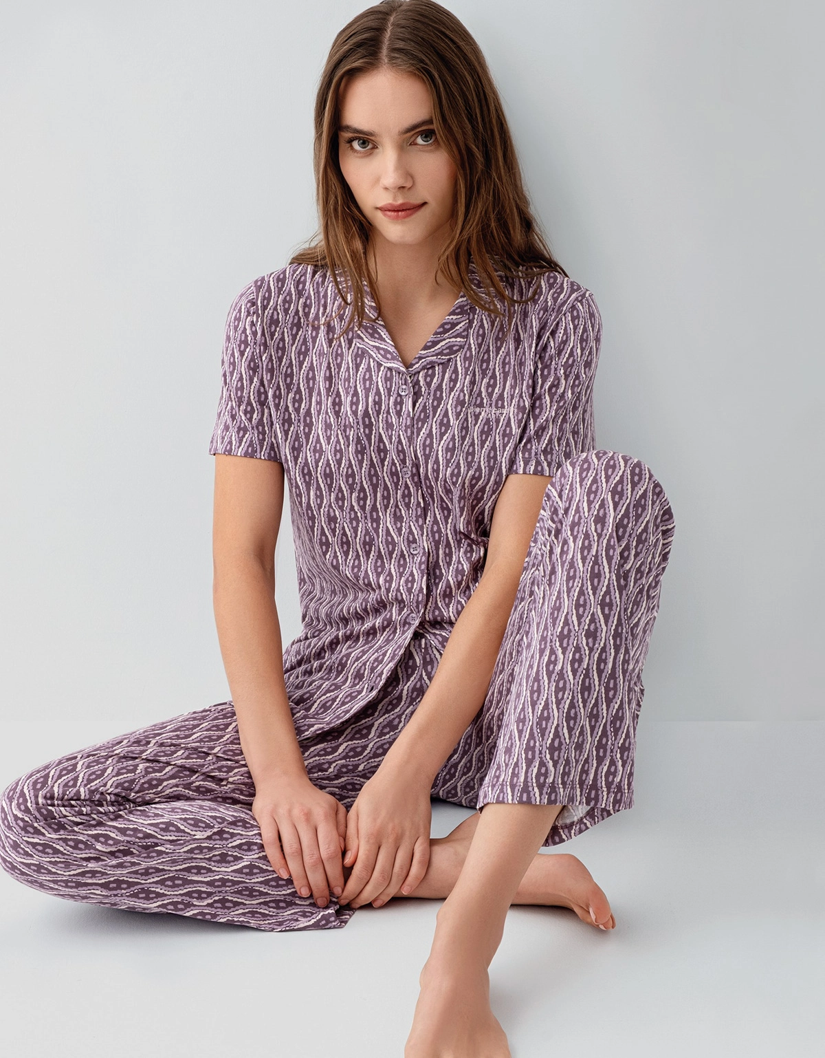 Pierre Cardin 9184-S Kadın Gömlek Pijama Takım