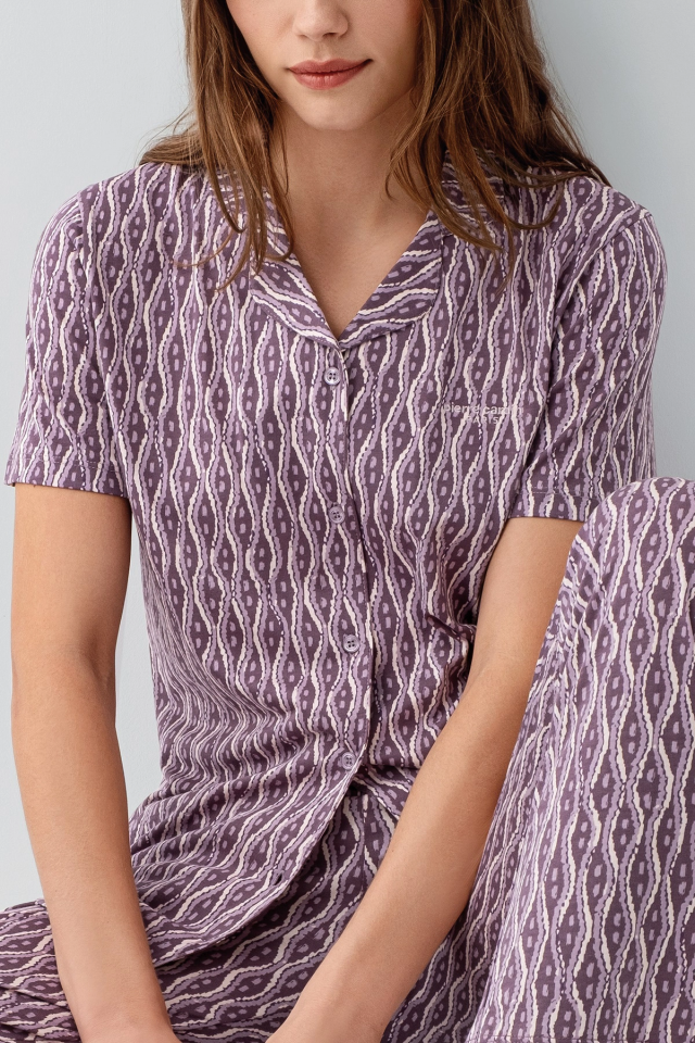 Pierre Cardin 9184-S Kadın Gömlek Pijama Takım