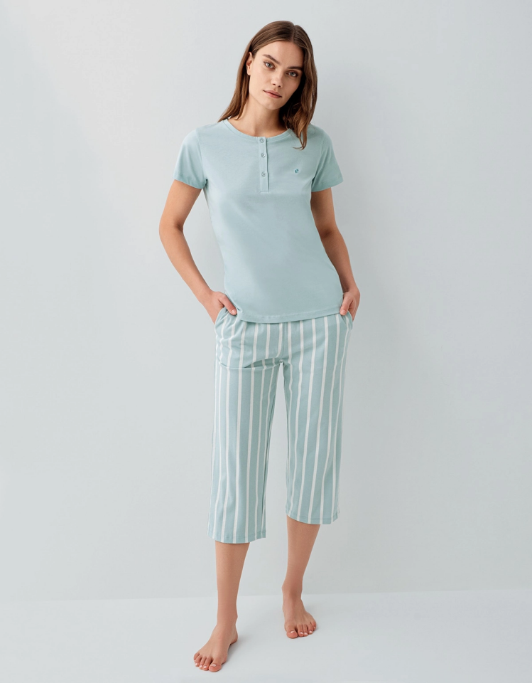 Pierre Cardin 9151-S Kısa Kol Kapri Takım