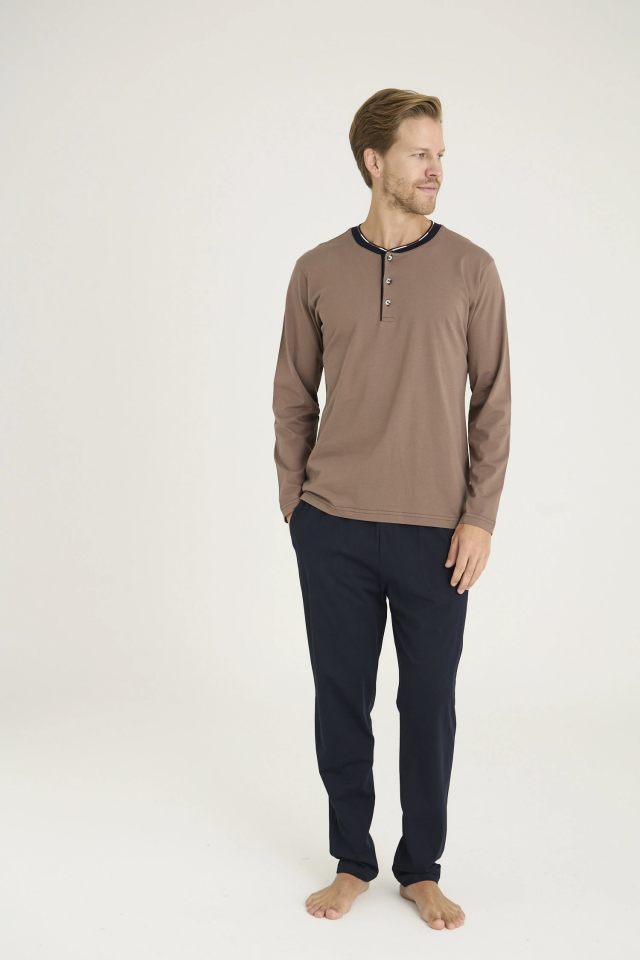 Kocabey 9245 Erkek Midi Yaka Pijama Takım