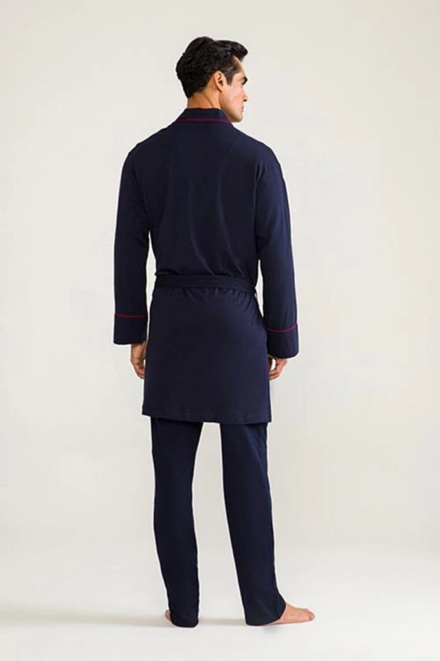 D'S Damat 03000 5'li Robdöşambr Erkek Damat Pijama Seti