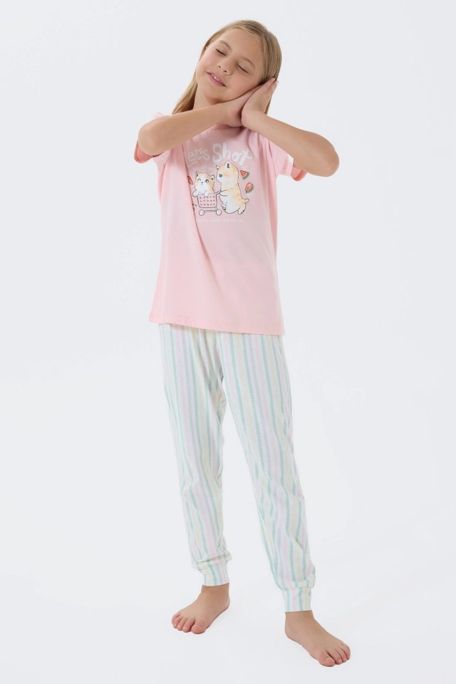 Arnetta 3571-2 Kız Çocuk Kısa Kol Pijama Takımı