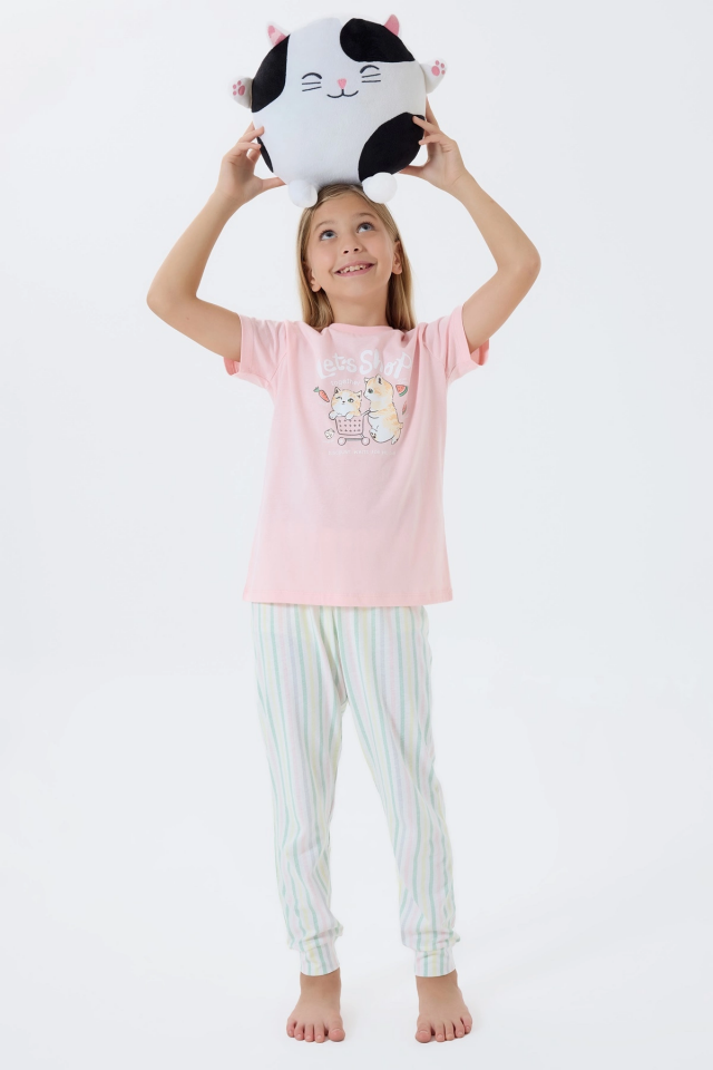 Arnetta 3571-2 Kız Çocuk Kısa Kol Pijama Takımı