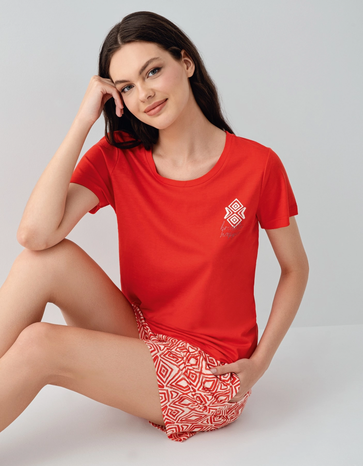 Arnetta 3612-X Kadın Battal Şort Takım