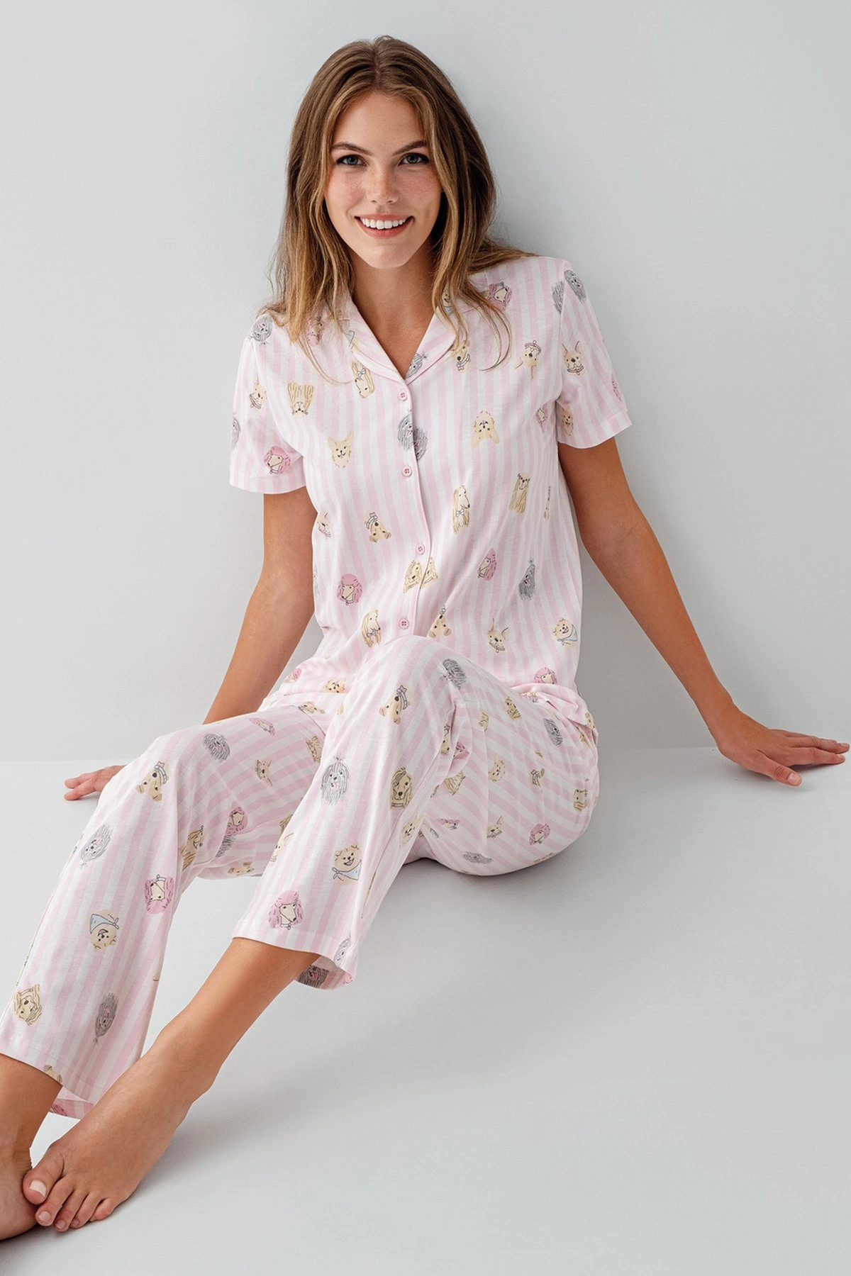 RolyPoly 3809-S Kadın Gömlek Pijama Takım