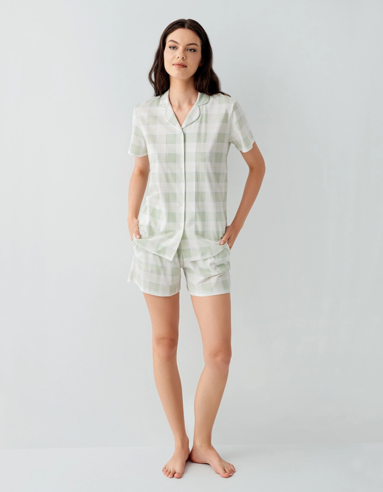 Arnetta 3578-S Kadın Gömlek Pijama Şort Takım