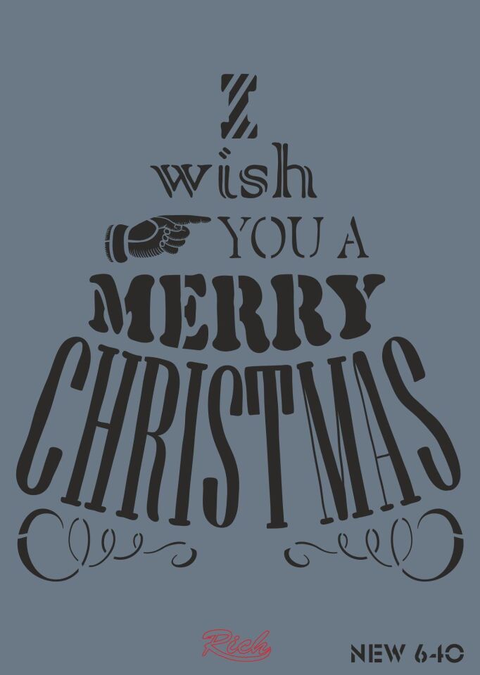 Rich New Seri N640 Stencil 35X25 Cm