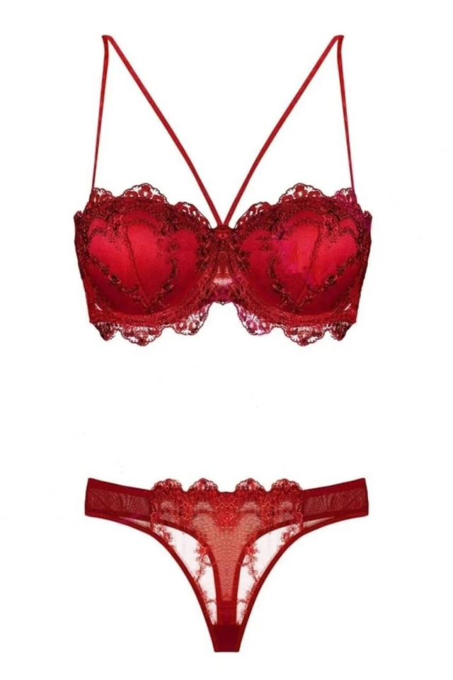 Nurteks 4591 Destekli Dantelli Sütyen Takım