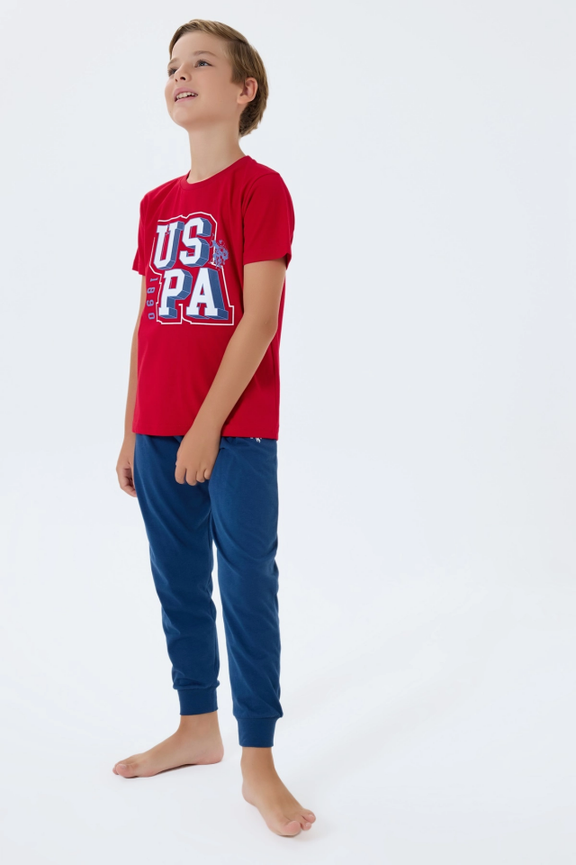 US Polo 2410-4 Erkek Çocuk Pijama Takım