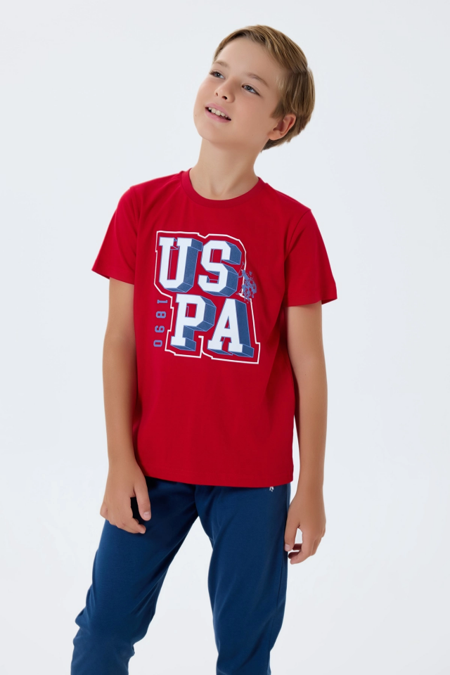 US Polo 2410-4 Erkek Çocuk Pijama Takım