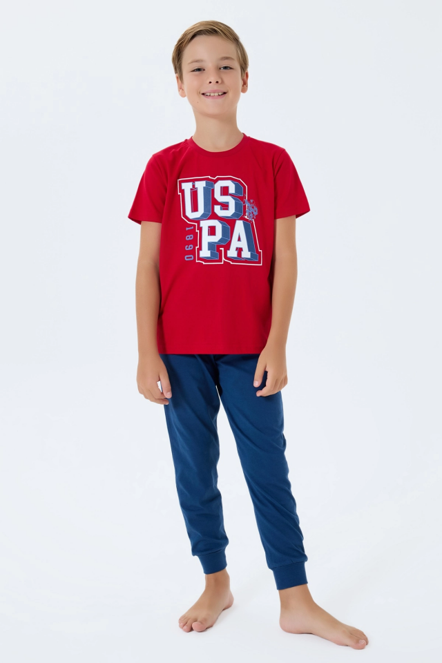 US Polo 2410-4 Erkek Çocuk Pijama Takım