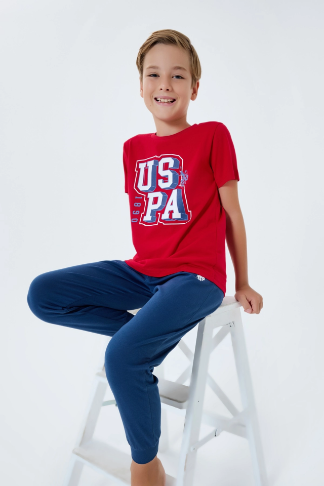 US Polo 2410-4 Erkek Çocuk Pijama Takım