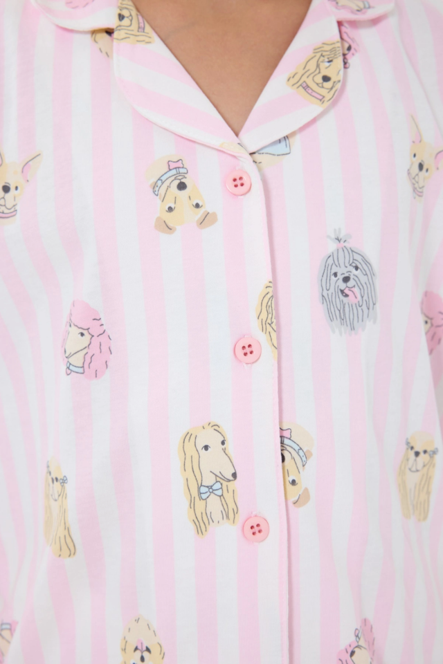 RolyPoly 3809-G Kız Çocuk Gömlek Pijama Takım