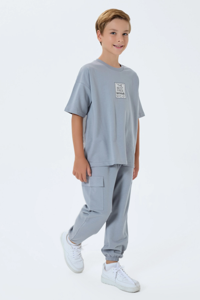 RolyPoly 3766-G Erkek Garson Kargo Pantolon İkili Takım