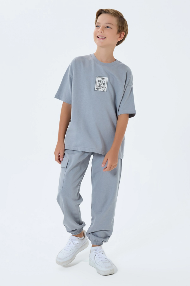 RolyPoly 3766-G Erkek Garson Kargo Pantolon İkili Takım