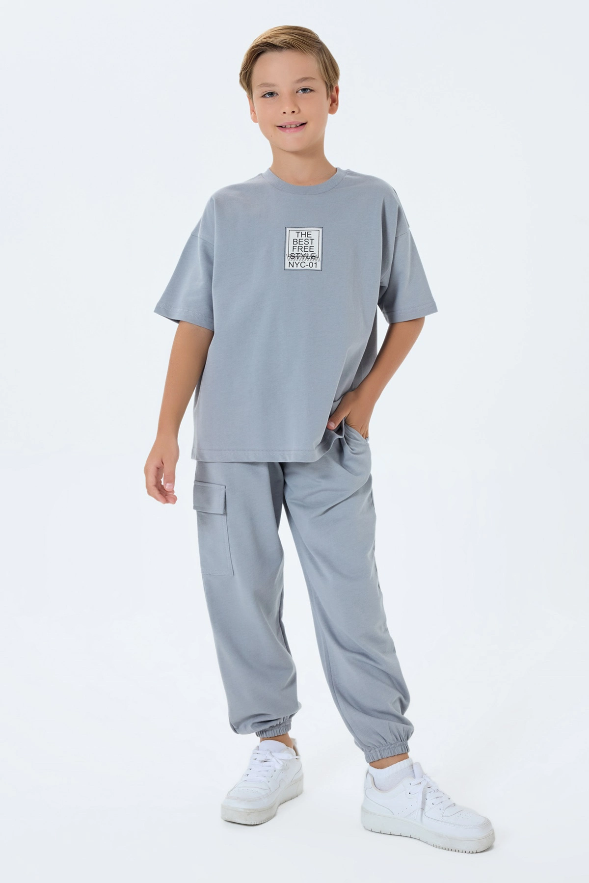 RolyPoly 3766-G Erkek Garson Kargo Pantolon İkili Takım