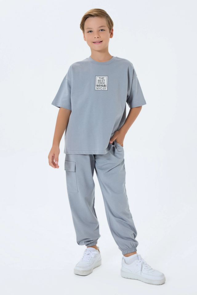 RolyPoly 3766-G Erkek Garson Kargo Pantolon İkili Takım