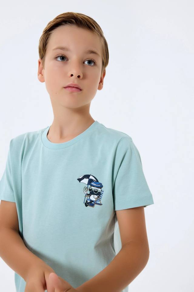 RolyPoly 3813-G Erkek Çocuk Kısa Kol Pijama Takımı