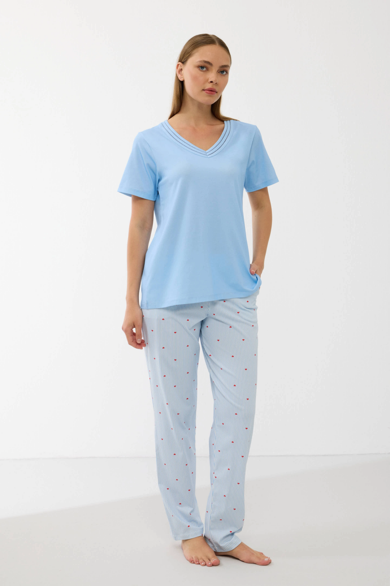 Anıl 11733  Kadın T-Shirt Ve Pantalon Takım