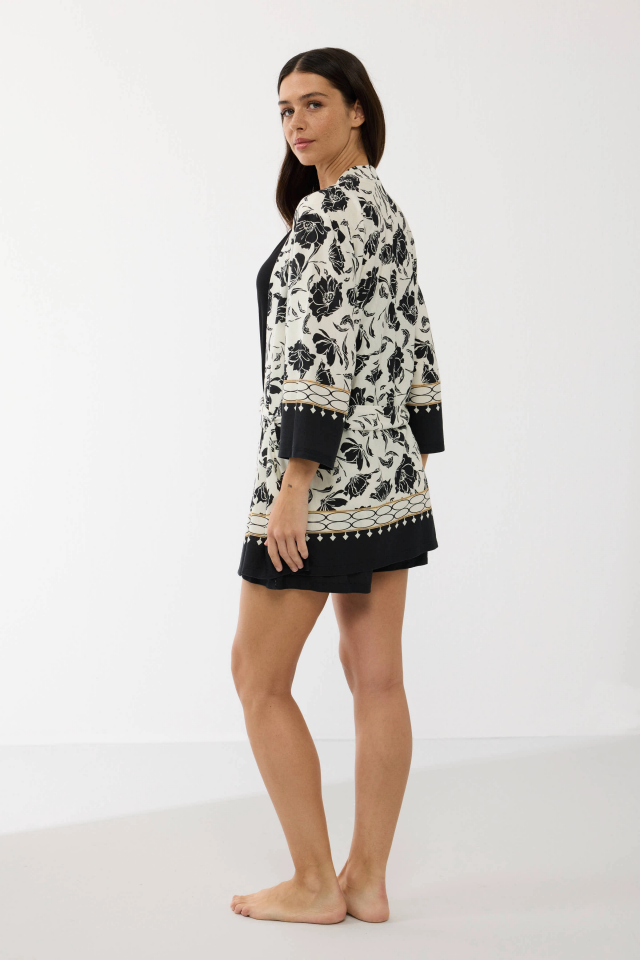 Anıl 11710  Kadın Sabahlıklı Şort Takım