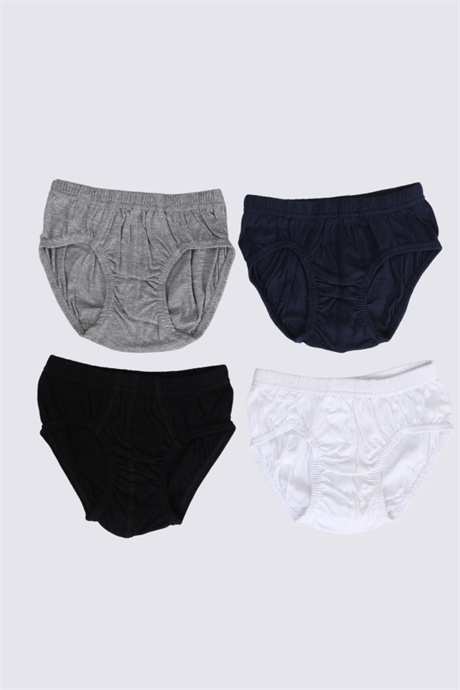 Erkek Çocuk Renkli Külot %100 Pamuk 4'lü Paket