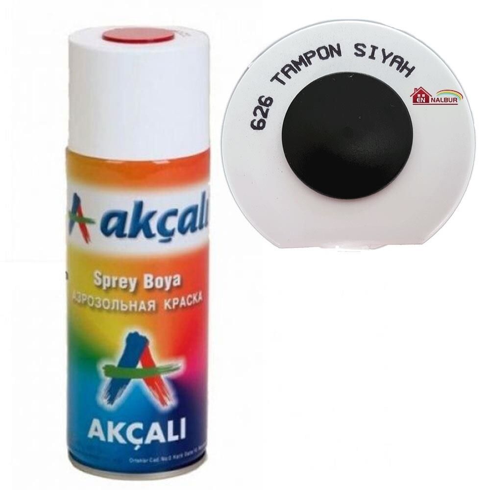 Akçalı Sprey Boya 400 Ml 626 Tampon Siyah