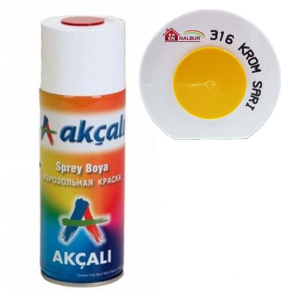 Akçalı Sprey Boya 400 Ml 316 Krom Sarı