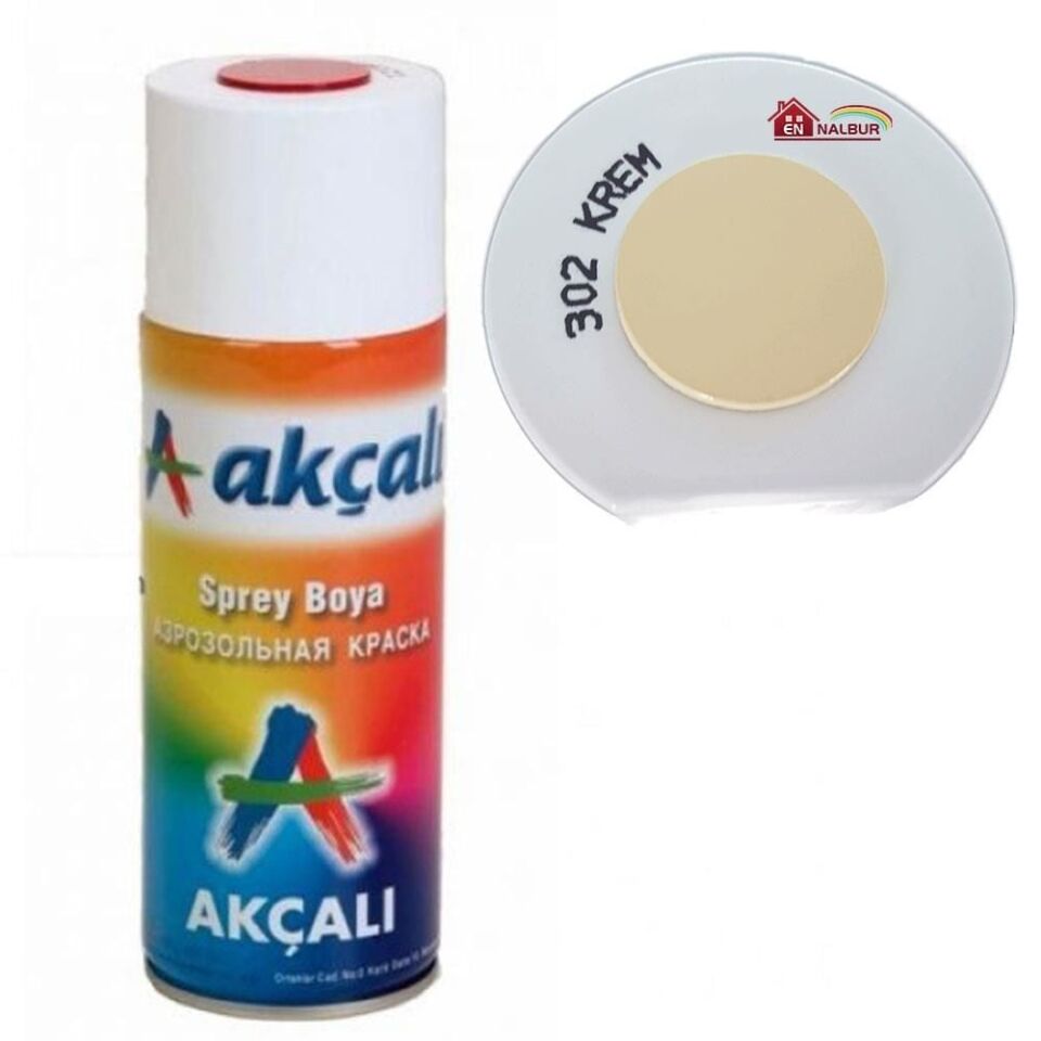 Akçalı Sprey Boya 400 Ml 302 Krem