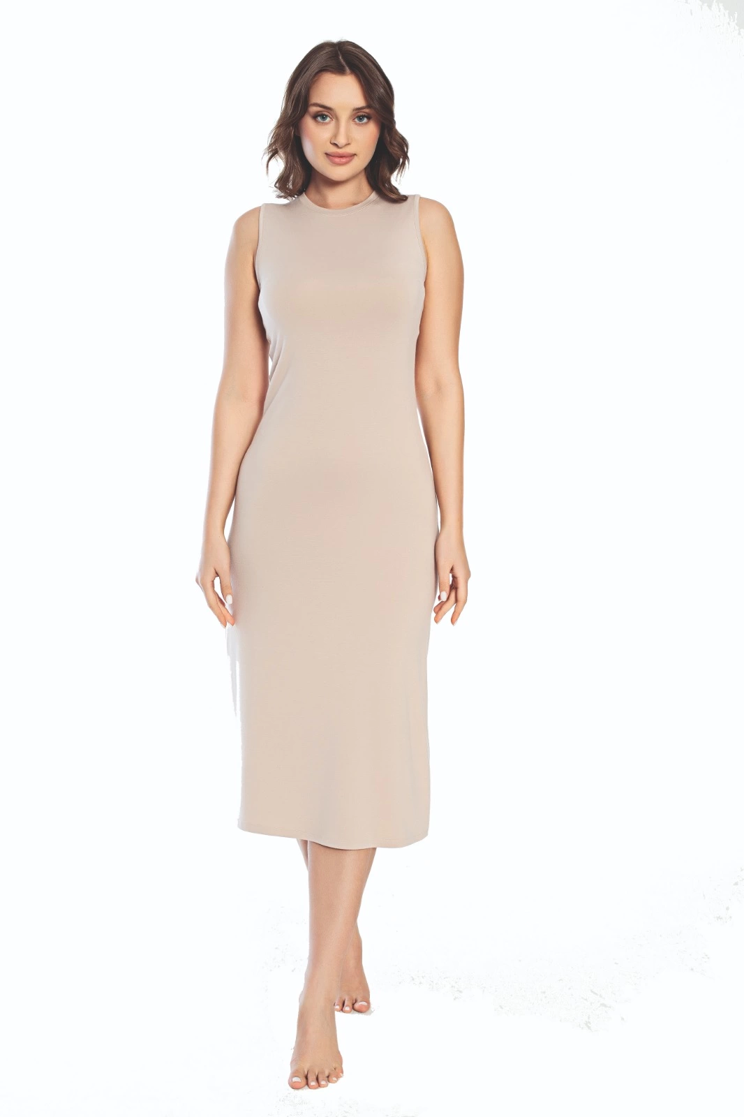 Imer 3164 Kalın Askı Uzun Viskon Elbise Kombinezon