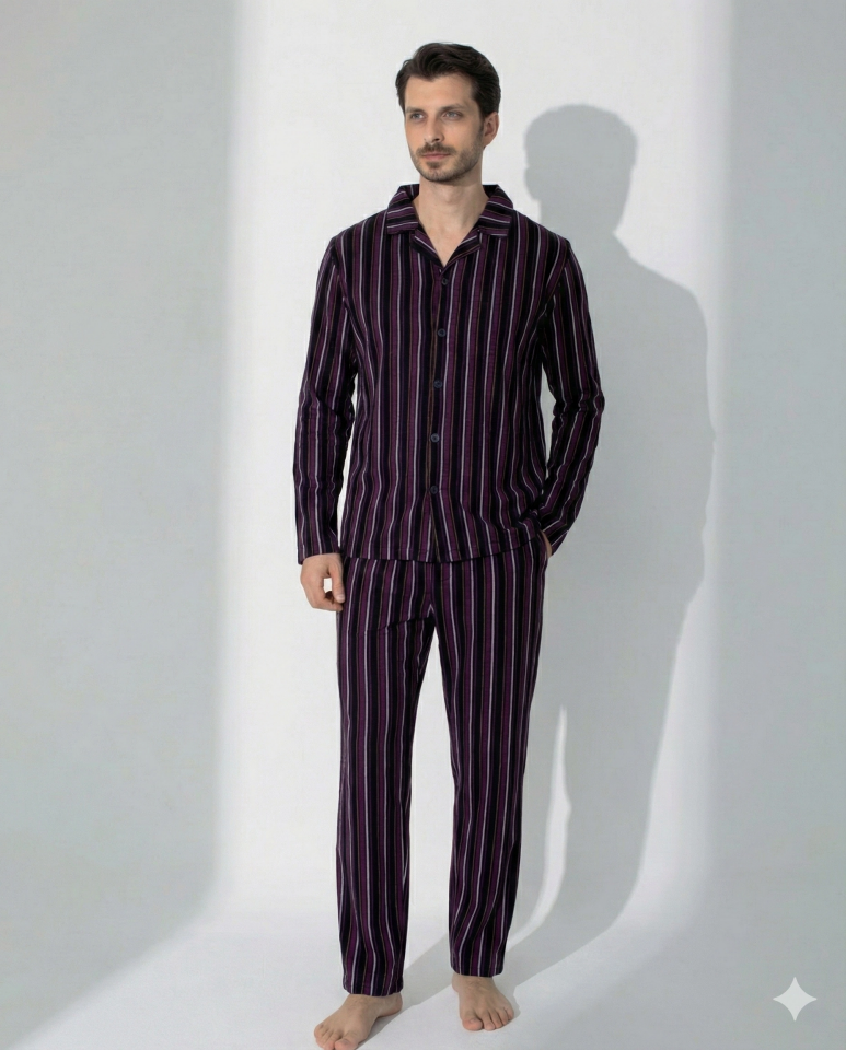 Boyraz 70093 Erkek Uzun Kol Penye Pijama Takımı