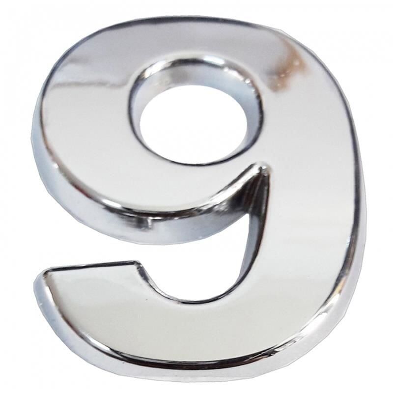 Cemax Krom Yapışkanlı 9 Rakamı 5 Cm
