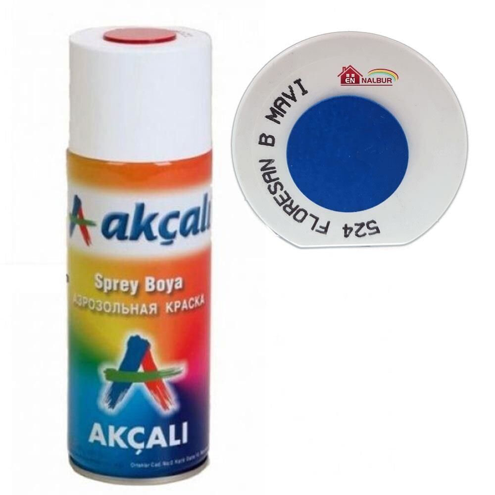 Akçalı Sprey Boya 400 Ml 524 Florasan Boncuk Mavi