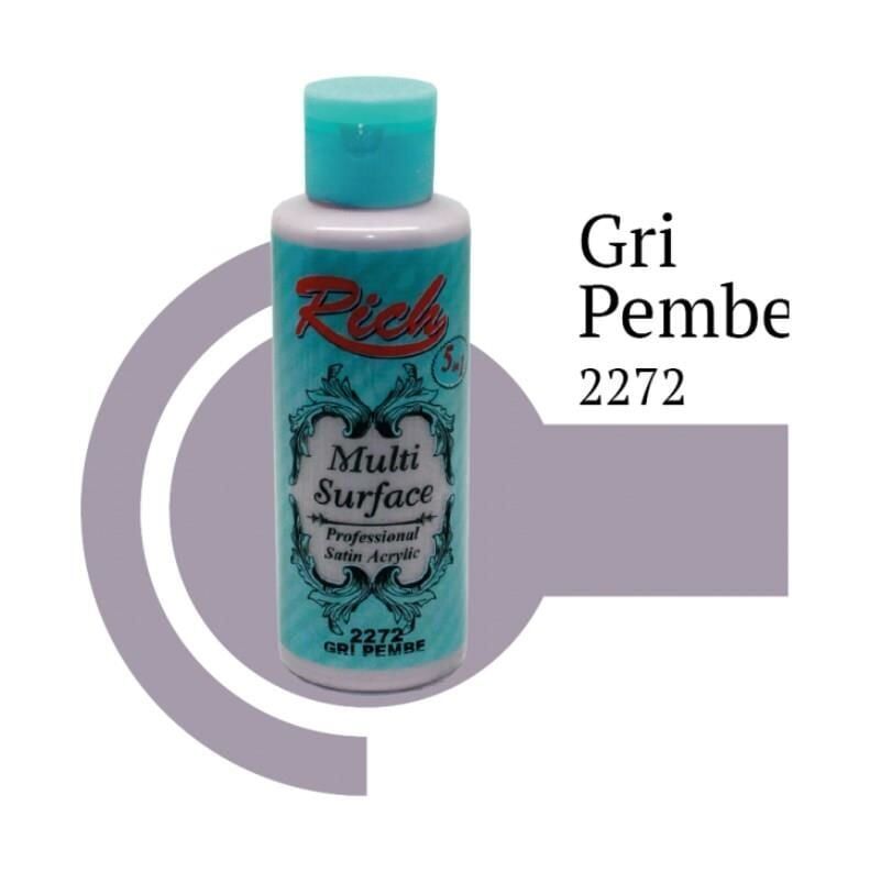 Rich Multi Surface 2272 Gri Pembe Akrilik Boya 130 Cc