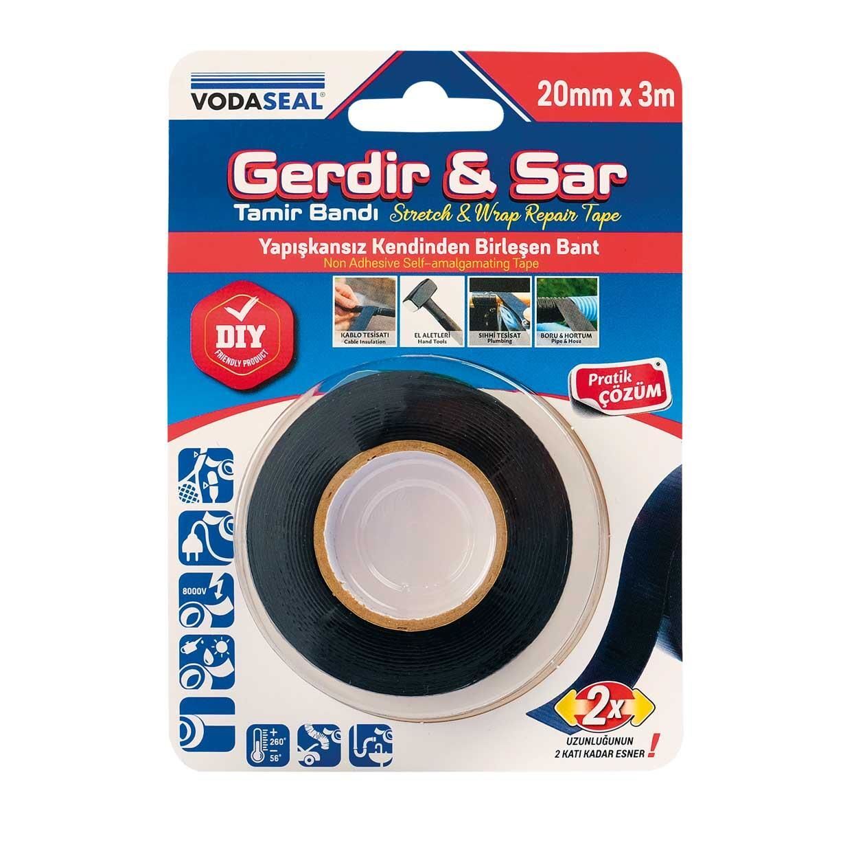 Vodaseal Gerdir Sar Tamir Bandı 20 Mm 3 Metre