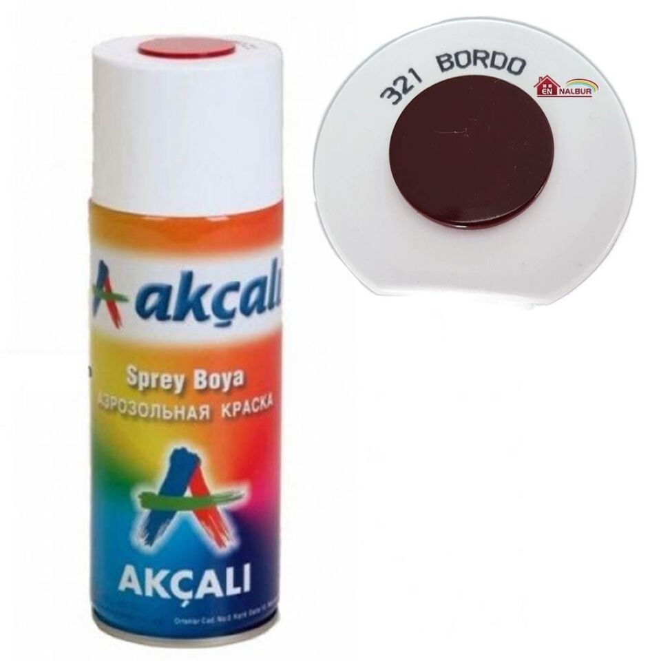 Akçalı Sprey Boya 400 Ml 321 Bordo