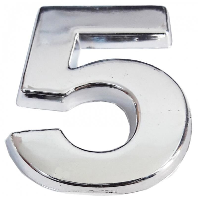 Cemax Krom Yapışkanlı 5 Rakamı 5 Cm