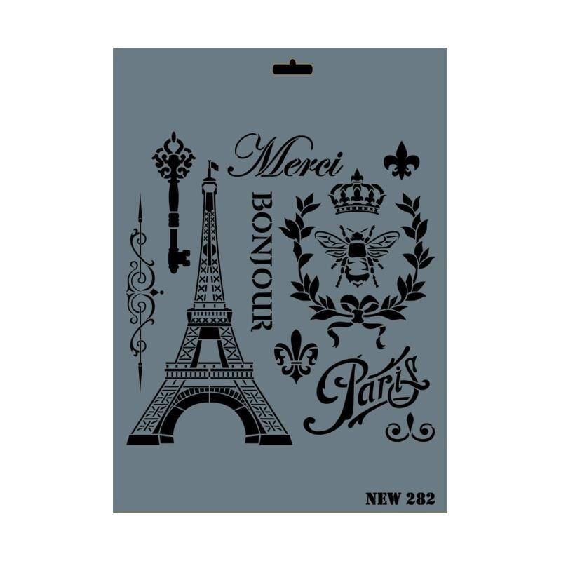 Rich New Seri N282 Stencil 35X25 Cm