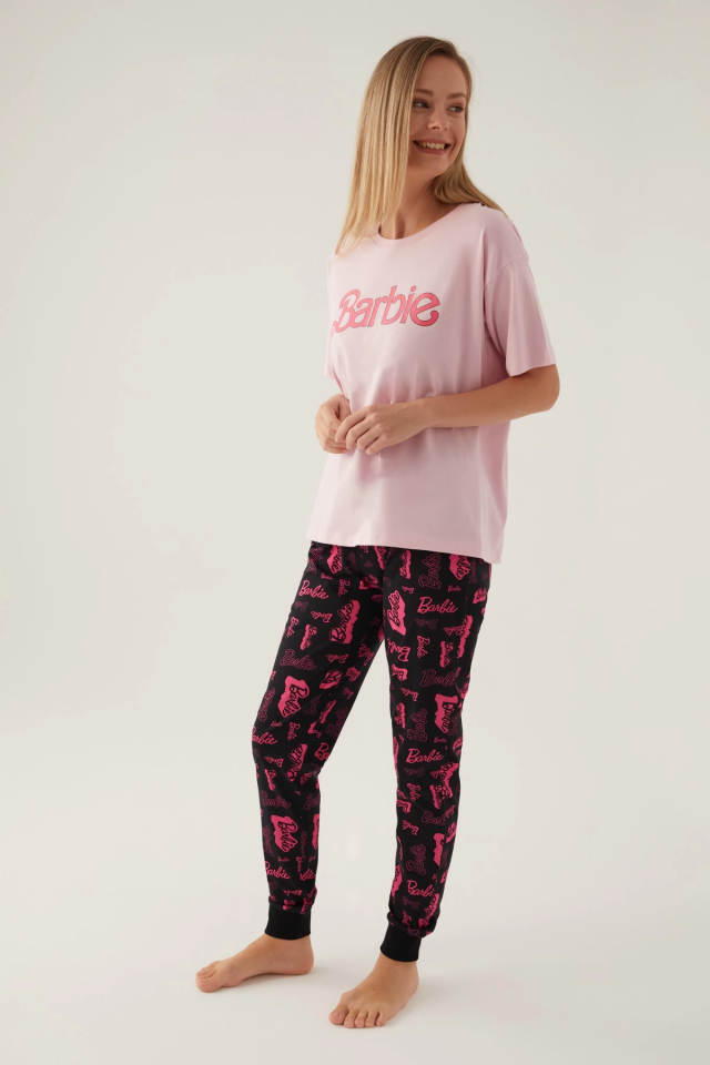 Barbie L1704-S Kadın Kısa Kol Pijama Takımı