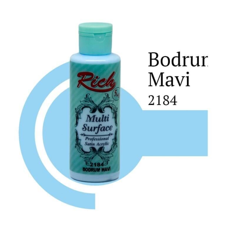 Rich Multi Surface 2184 Bodrum Mavi Akrilik Boya 120 Cc